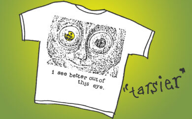 the Tarsier tee shirt by 2B Homecooked 1990