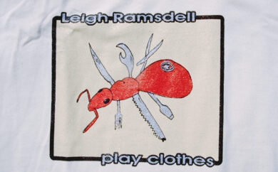 the 1998 Leigh Ramsdell pro model tee: Swiss Army Ant by PLAY Clothes