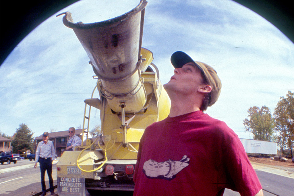 Leigh posing in the Slug shirt 1995