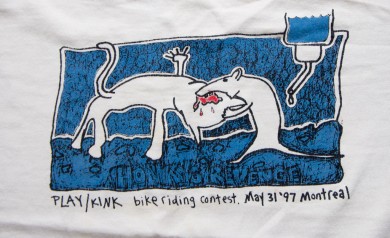 A promotional tee for the PLAY contest in Montreal 1997